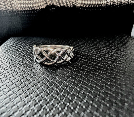 Silver Woven Knot Ring