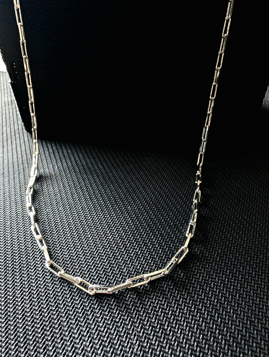 Silver Paperclip Necklace
