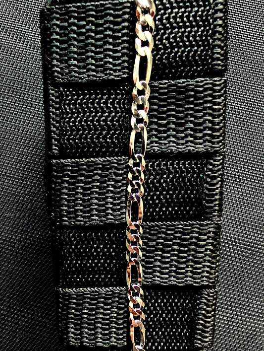 Silver Figaro Bracelet